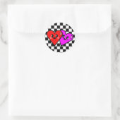 Kawaii Hearts & Checkerboard Stickers (Tasche)