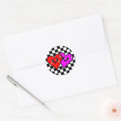 Kawaii Hearts & Checkerboard Stickers (Umschlag)