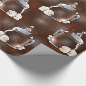 Kawaii heiße Schokolade und Eibische Geschenkpapier (Ecke)