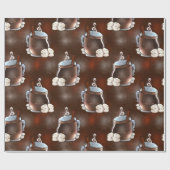 Kawaii heiße Schokolade und Eibische Geschenkpapier (Flach)