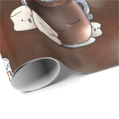 Kawaii heiße Schokolade und Eibische Geschenkpapier (Rolleneckpunkt)