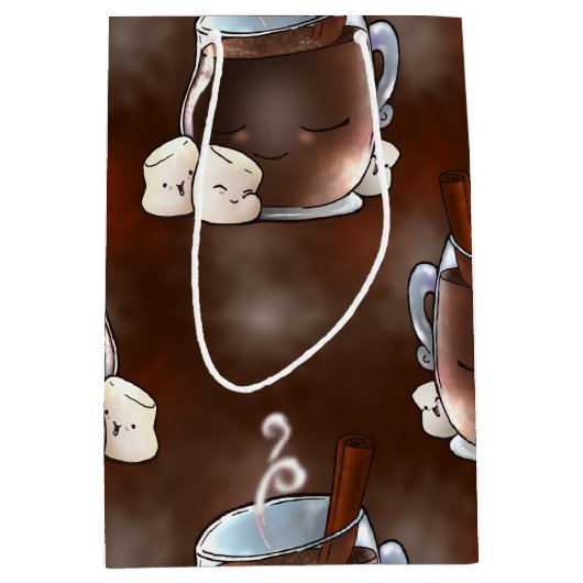 Kawaii heiße Schokolade und Eibische Mittlere Geschenktüte (Vorderseite)