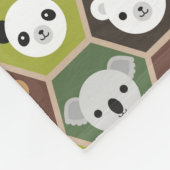 Kawaii Herbstbären Fleecedecke (Ecke)