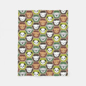 Kawaii Herbstbären Fleecedecke (Vorderseite)