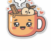 Kawaii Herbsttee Klassischer T - Shirt Aufkleber (Vorderseite)