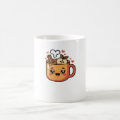 Kawaii Herbsttee Klassischer T - Shirt Kaffeetasse (Mittel)