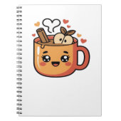 Kawaii Herbsttee Klassischer T - Shirt Notizblock (Vorderseite)