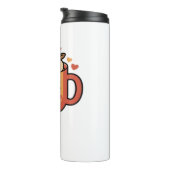 Kawaii Herbsttee Klassischer T - Shirt Thermosbecher (Nach rechts gedreht)