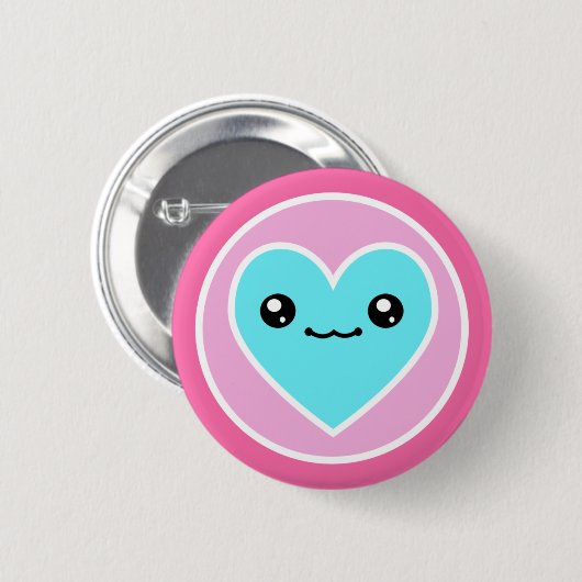 Kawaii Herz-Knöpfe Button (Vorne & Hinten)