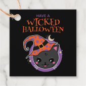 Kawaii Hexch Cat Halloween Geschenkanhänger (Vorderseite)
