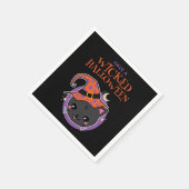 Kawaii Hexch Cat Halloween Serviette (Ecke)