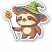 Kawaii Hexenfaultier Klassischer T - Shirt Aufkleber (Vorderseite)