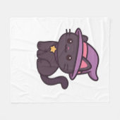 Kawaii Hexenkatze in Lila Hat Classic T - Shirt Fleecedecke (Vorderseite (Horizontal))