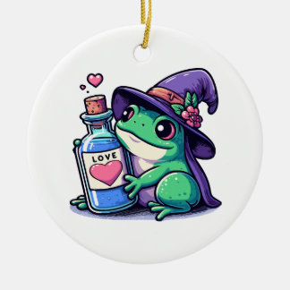 Kawaii-Hexerei-Liebe Keramik Ornament