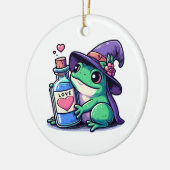 Kawaii-Hexerei-Liebe Keramik Ornament (Links)