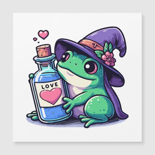Kawaii-Hexerei-Liebe Magnetkarte (Vorderseite)