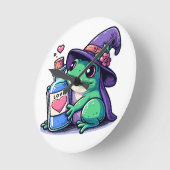 Kawaii-Hexerei-Liebe Runde Wanduhr (Winkel)