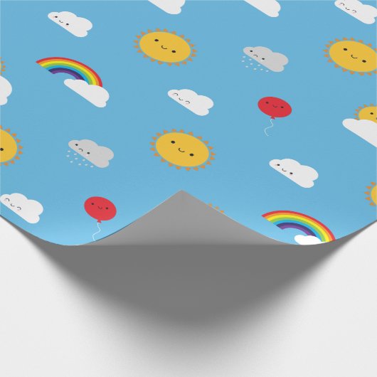 Kawaii Himmel Geschenkpapier (Ecke)