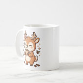 Kawaii-Hirsch-Kaffeetasse Kaffeetasse (Vorderseite Links)