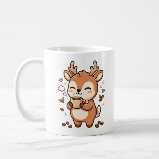 Kawaii-Hirsch-Kaffeetasse Kaffeetasse (Links)