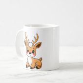 Kawaii-Hirsch-Tasse Kaffeetasse (Vorderseite Links)