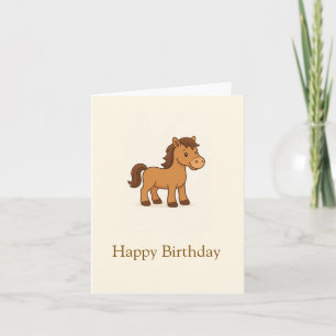 Kawaii Horse Illustration Einladung