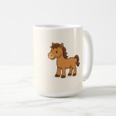 Kawaii Horse Illustration Kaffeetasse (VorderseiteRechts)