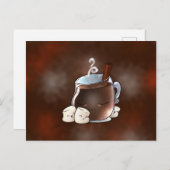 Kawaii Hot Chocolate und Marshmallows Postkarte (Vorne/Hinten)