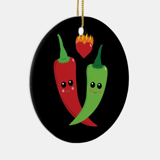 Kawaii Hot Pepper Keramik Ornament (Rechts)