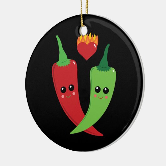 Kawaii Hot Pepper Keramik Ornament (Links)