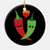 Kawaii Hot Pepper Keramik Ornament (Hinten)
