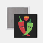 Kawaii Hot Pepper Magnet (Vorderseite/Rückseite)