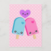 Kawaii Hübsch Popsicles BESTE FREUNDIN Postkarte (Vorderseite)