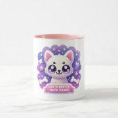Kawaii Hund Tasse Leben ist besser mit Paws Niedli (Zentrum)
