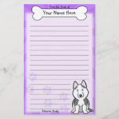 Kawaii Husky-Briefpapier Briefpapier (Vorderseite)