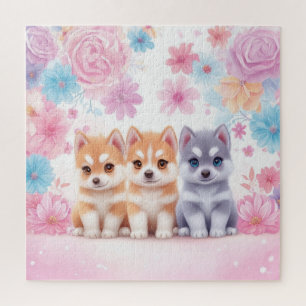 Kawaii Husky Paradies für Kultur und Bildung Puzzle