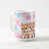 Kawaii Husky Welpen: Pastel Pals Kaffee Kaffeetasse (Vorderseite Links)