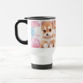 Kawaii Husky Welpen: Pastel Pals Kaffee Reisebecher (Links)
