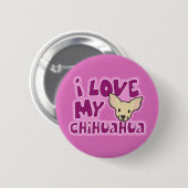 Kawaii I Liebe mein Chihuahua Button (Vorne & Hinten)
