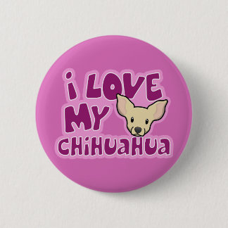 Kawaii I Liebe mein Chihuahua Button