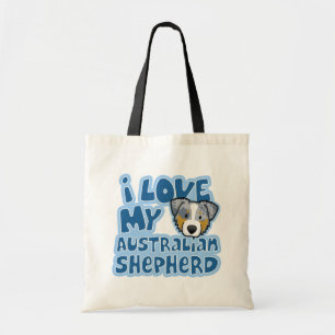 Kawaii I Liebe mein Merle Australier-Schäfer Tragetasche