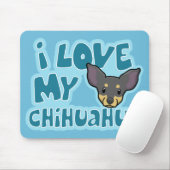 Kawaii I Liebe mein Schwarzes u. TANChihuahua Mousepad (Mit Mouse)