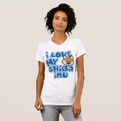 Kawaii I Liebe mein Shiba Inu T-Shirt (Vorne ganz)