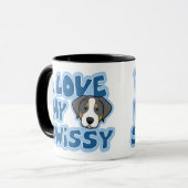 Kawaii I Liebe mein Swissy Tasse (Vorderseite Links)