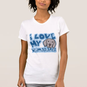 Kawaii I Liebe mein Weimaraner T-Shirt