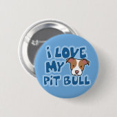 Kawaii I Liebe meine Grube Stier Button (Vorne & Hinten)