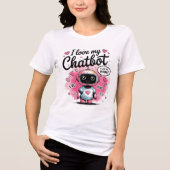 🤖 Kawaii I Liebe My Ai Chatbot Niedlich BESTE FRE Tri-Blend Shirt (Vorderseite)