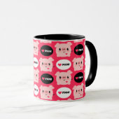 Kawaii I Liebe-Schweine Tasse (VorderseiteRechts)