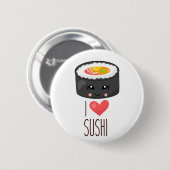 Kawaii I Liebe Sushi Button (Vorne & Hinten)