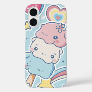 Kawaii Ice Cream Animal iPhone 16 Hülle